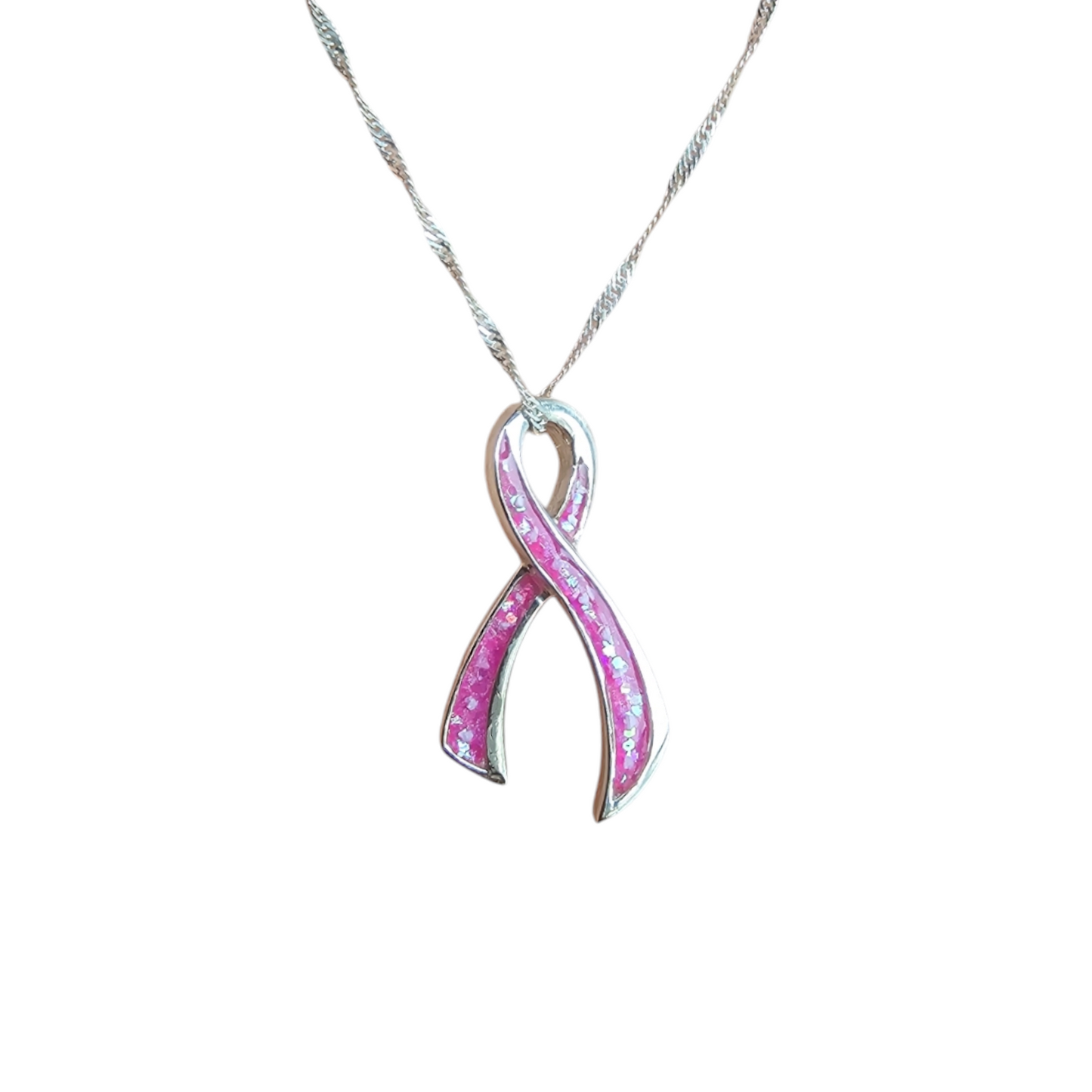 Awareness Ribbon Pendant Angel's Memorial Jewellery Ashes Fur Hair Breastmilk