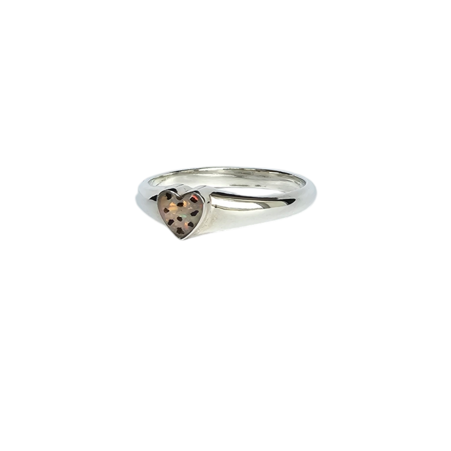 Classic Heart Signet Ring Angel's Memorial Jewellery Ashes, Fur, Hair, Breastmilk