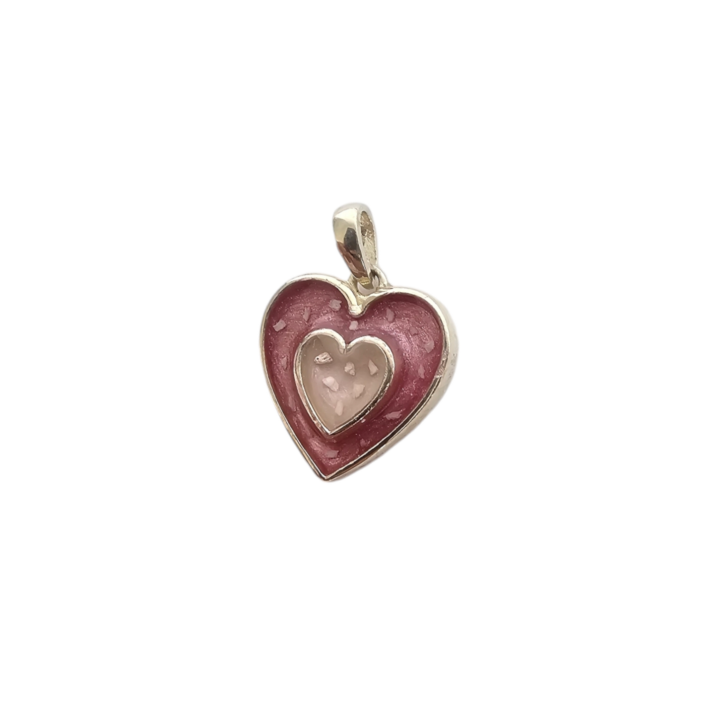 Heart Within A Heart Pendant Angel's Memorial Jewellery