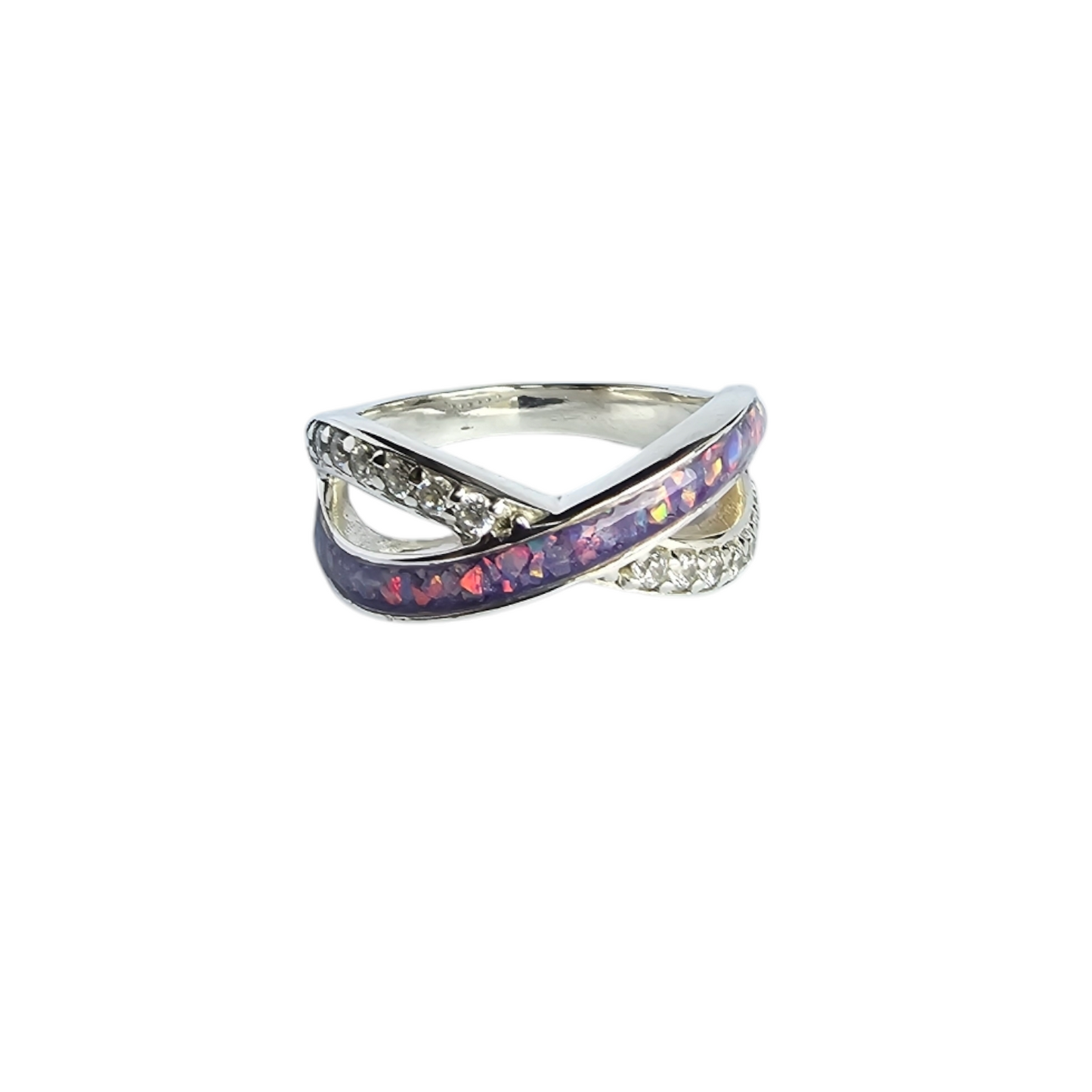 Infinity Wave Band Ring Angel's Memorial Jewellery Ashes Fur Hair Breastmilk