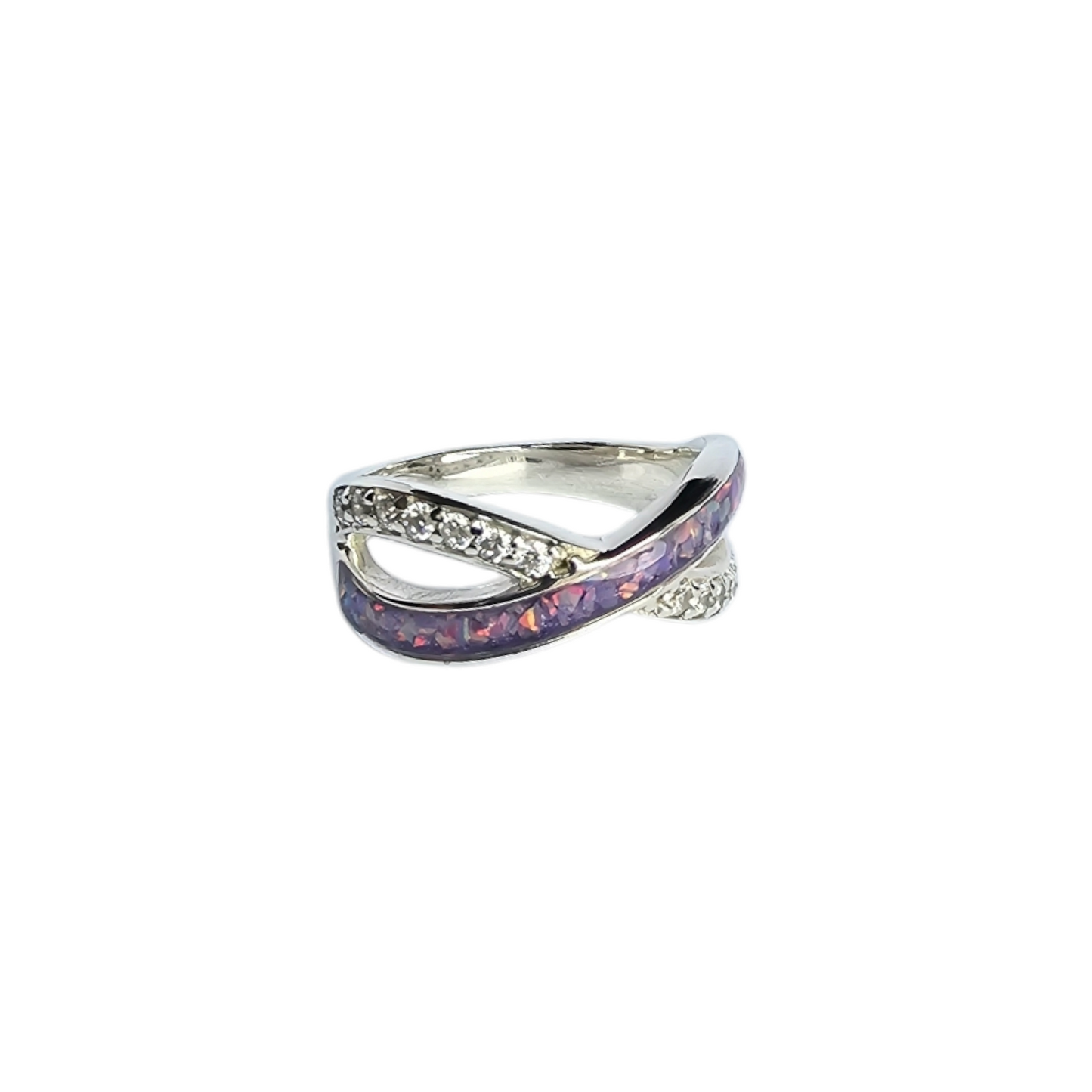 Infinity Wave Band Ring Angel's Memorial Jewellery Ashes Fur Hair Breastmilk