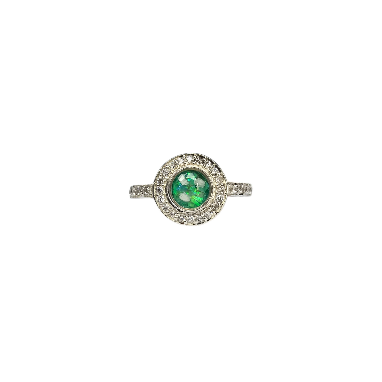 Halo Full CZ Cluster Ring Angel's Memorial Jewellery
