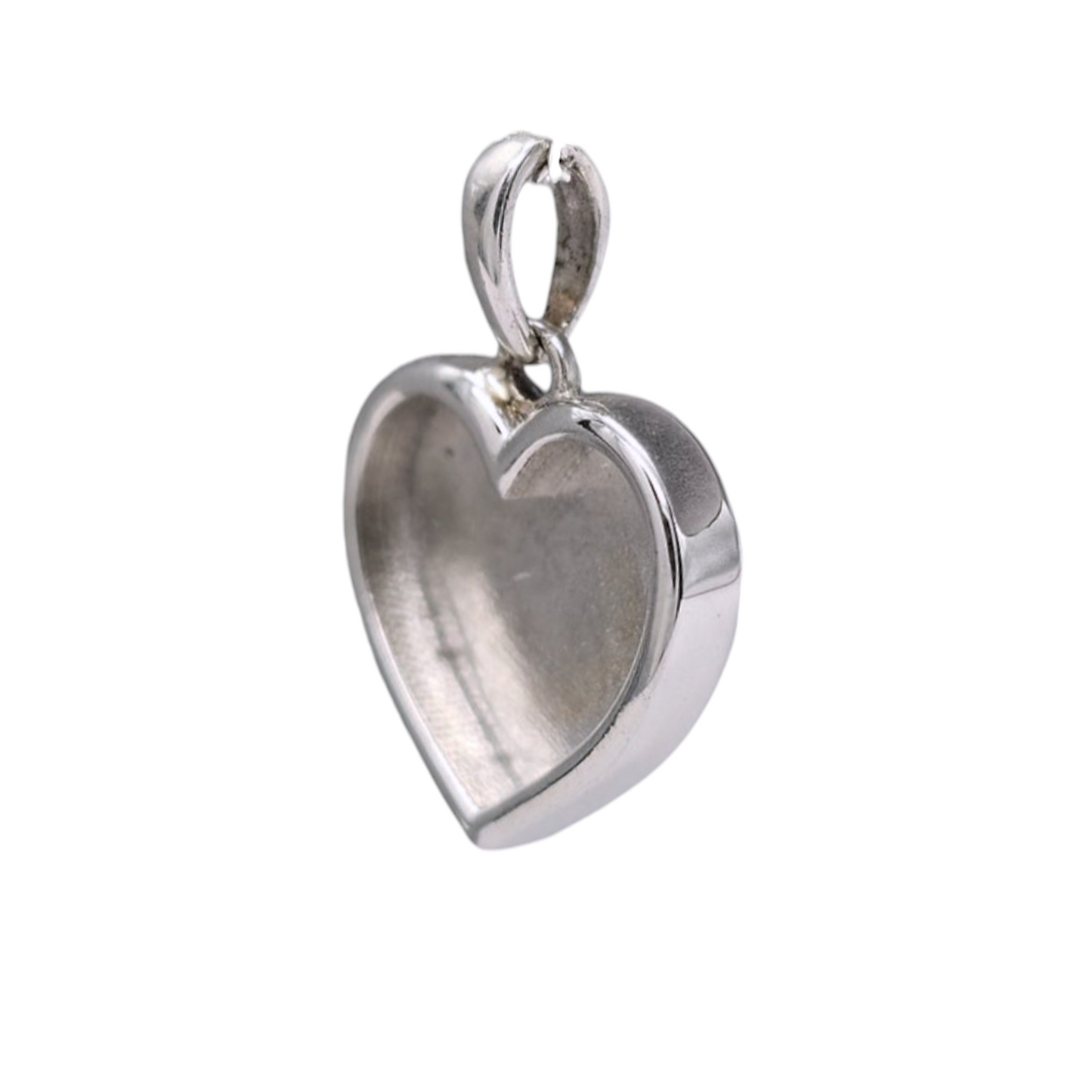 Thick Trim 16mm Heart Pendant Angel's Memorial Jewellery ashes hair fur