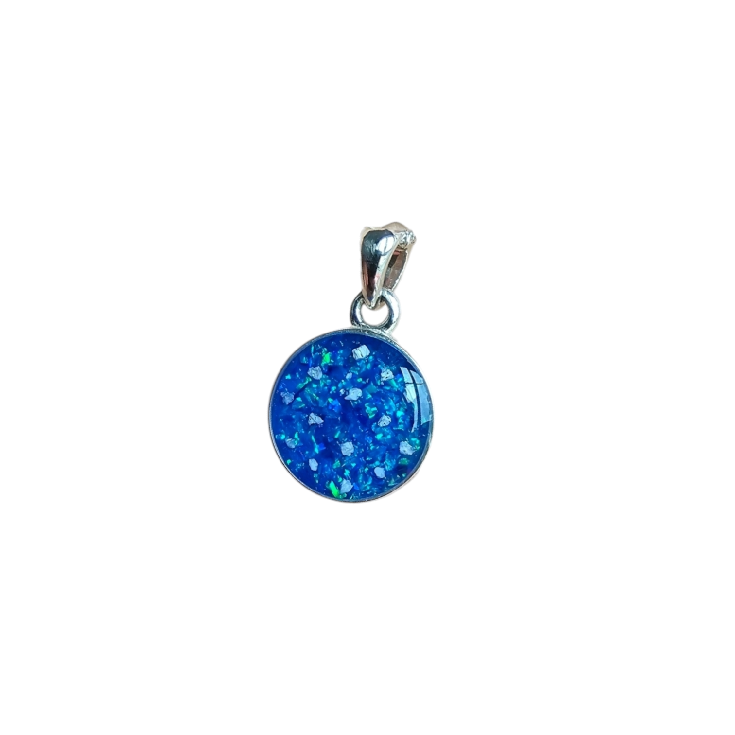 12mm Round Pendant Angel's Memorial Jewellery Ashes Fur Hair Breastmilk
