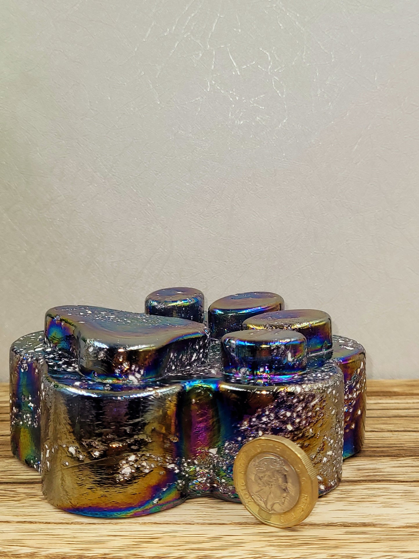 Ashes in glass pet memorial paw print