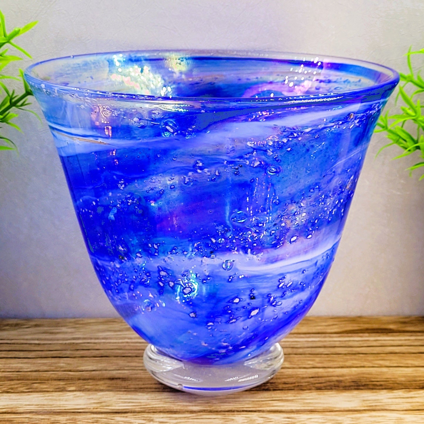 Memorial Ashes In Glass Vase Bowl, Personalised Sympathy Gift