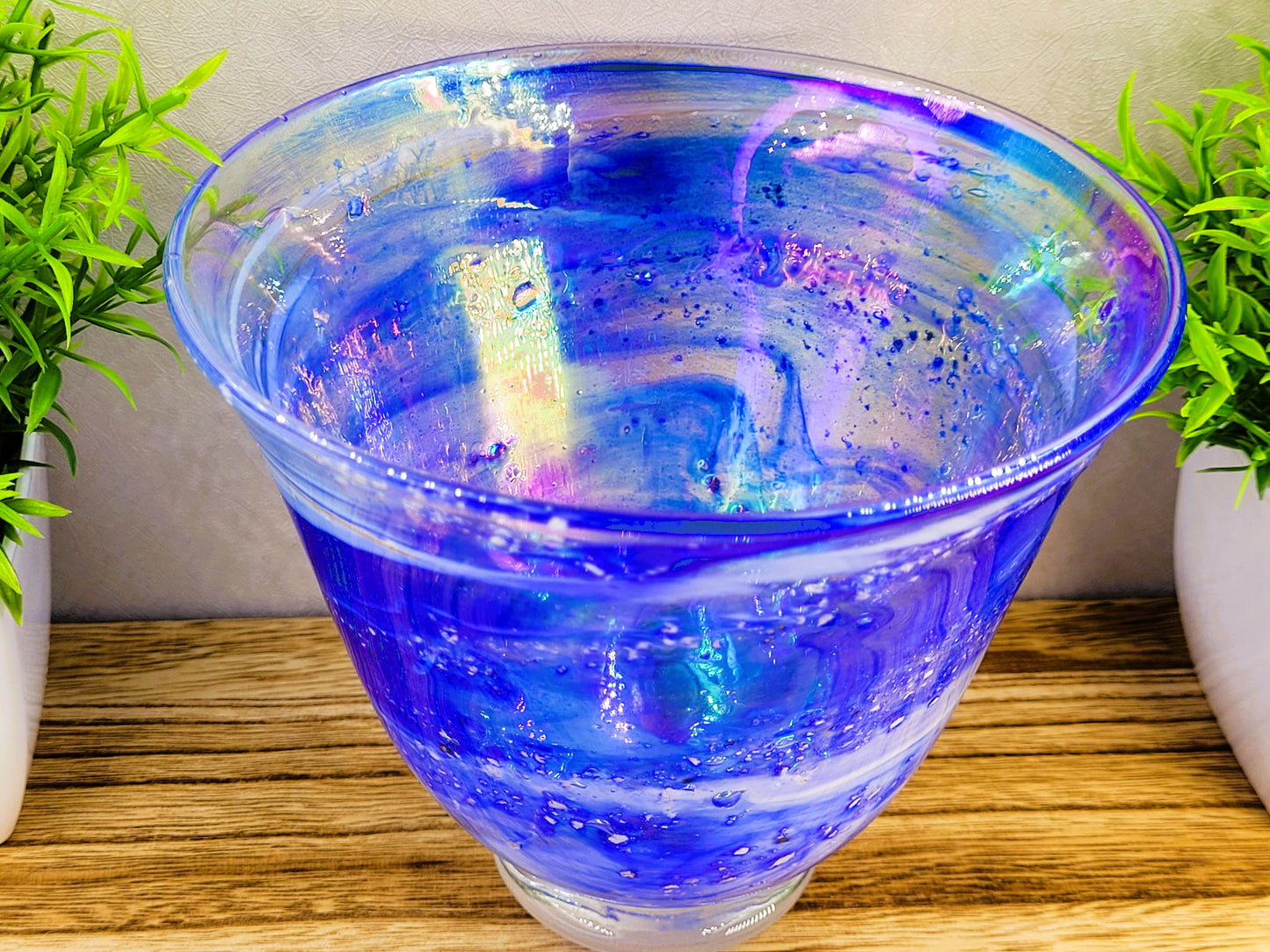 Memorial Ashes In Glass Vase Bowl, Personalised Sympathy Gift