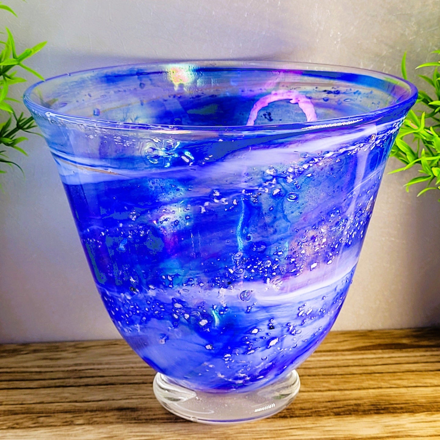 Memorial Ashes In Glass Vase Bowl, Personalised Sympathy Gift