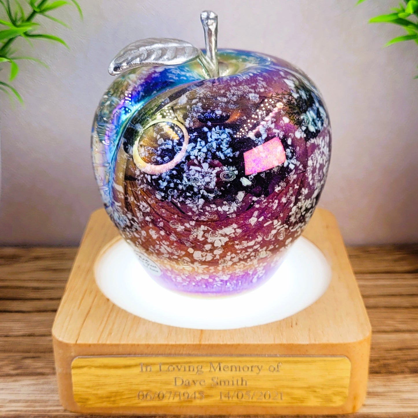 Ashes in glass large apple