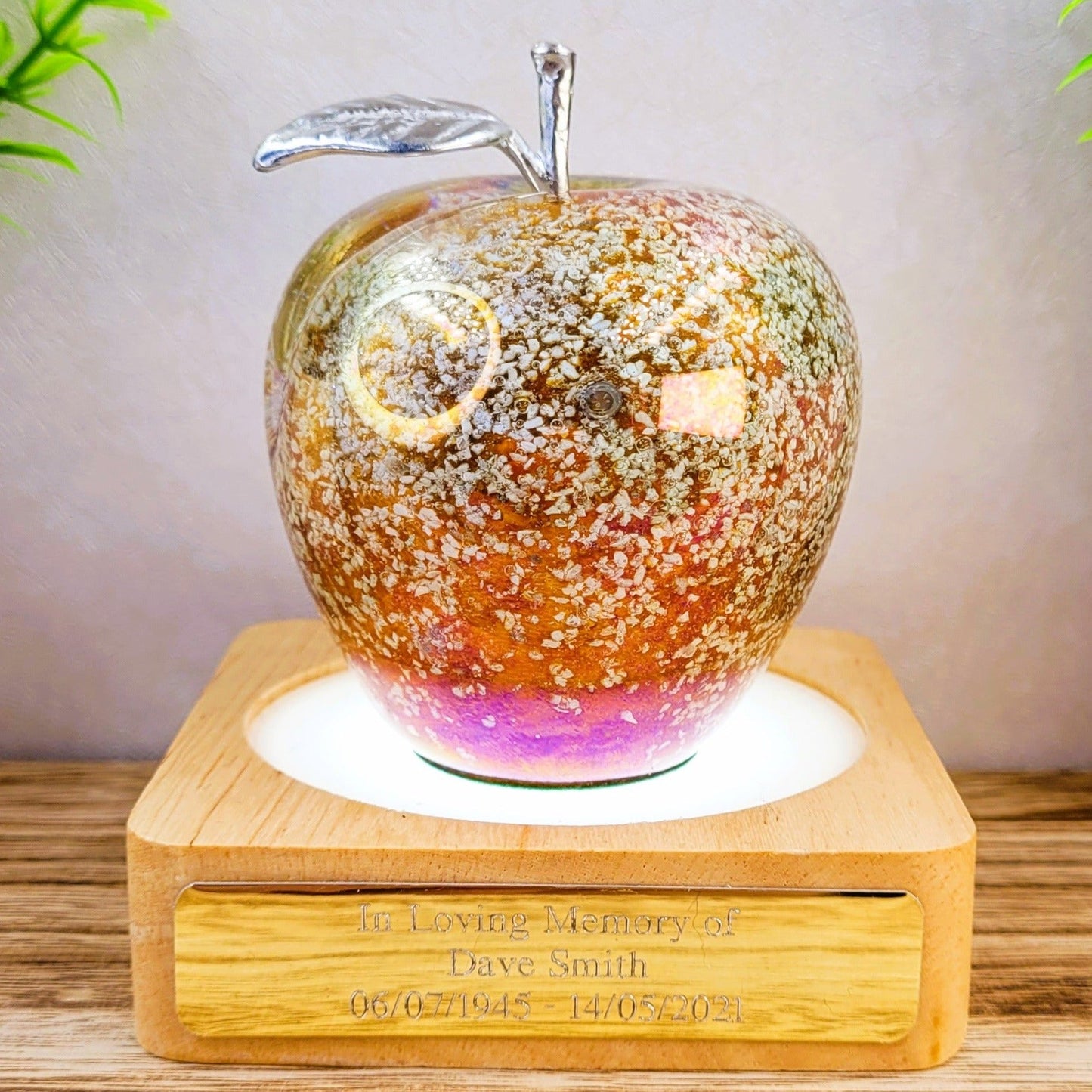 Ashes in glass large apple