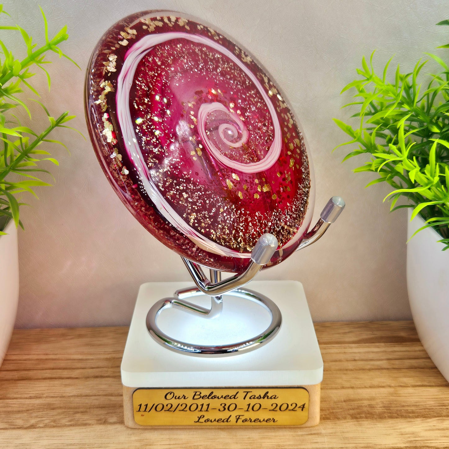 Memorial Ashes In Glass Suncatcher