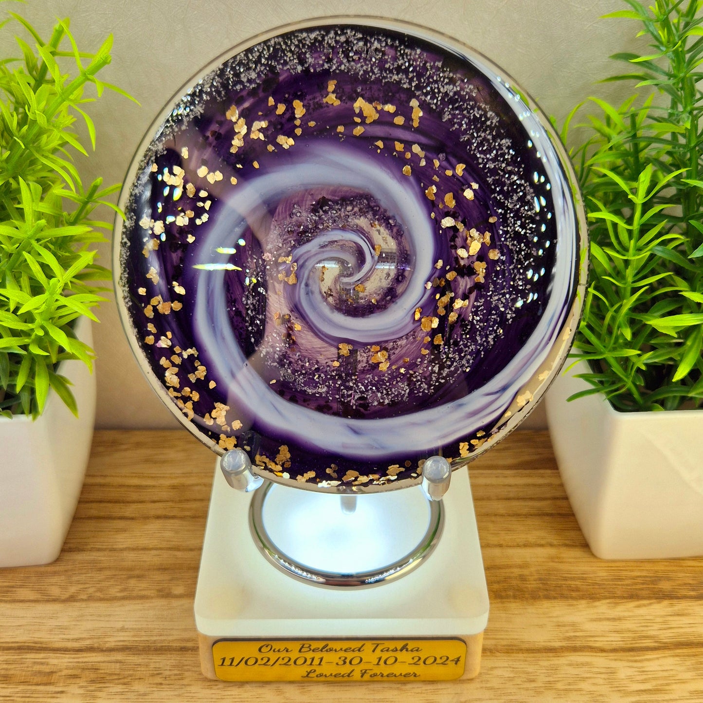 Memorial Ashes In Glass Suncatcher