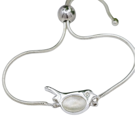 Adjustable Robin Bracelet Angel's Memorial Jewellery ashes hair fur breastmilk
