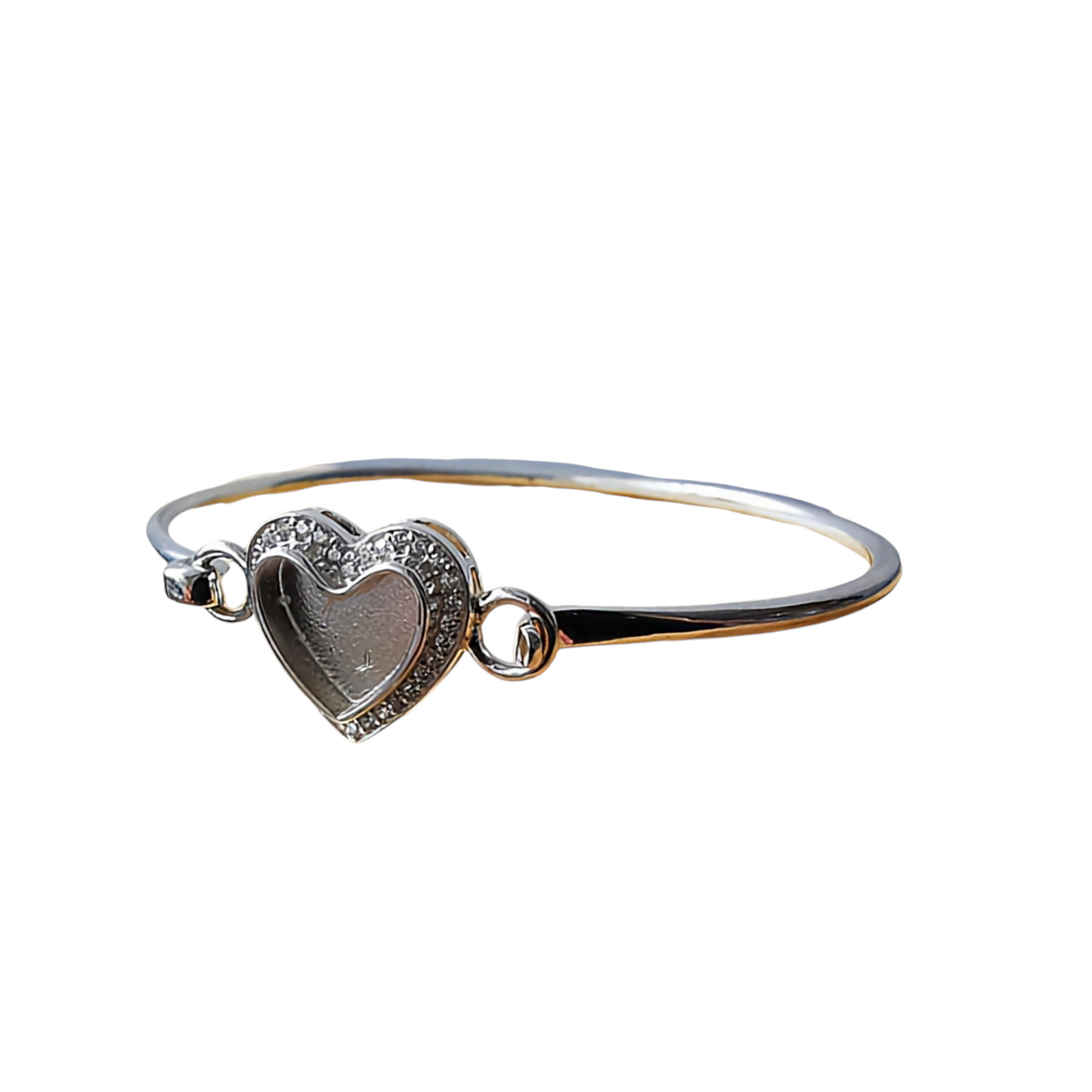 CZ Heart Bangle Angel's Memorial Jewellery