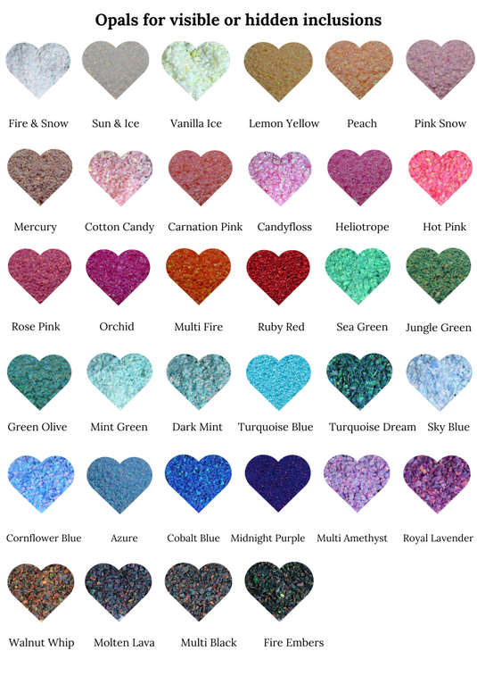 Colour Chart – Angel's Memorial Jewellery