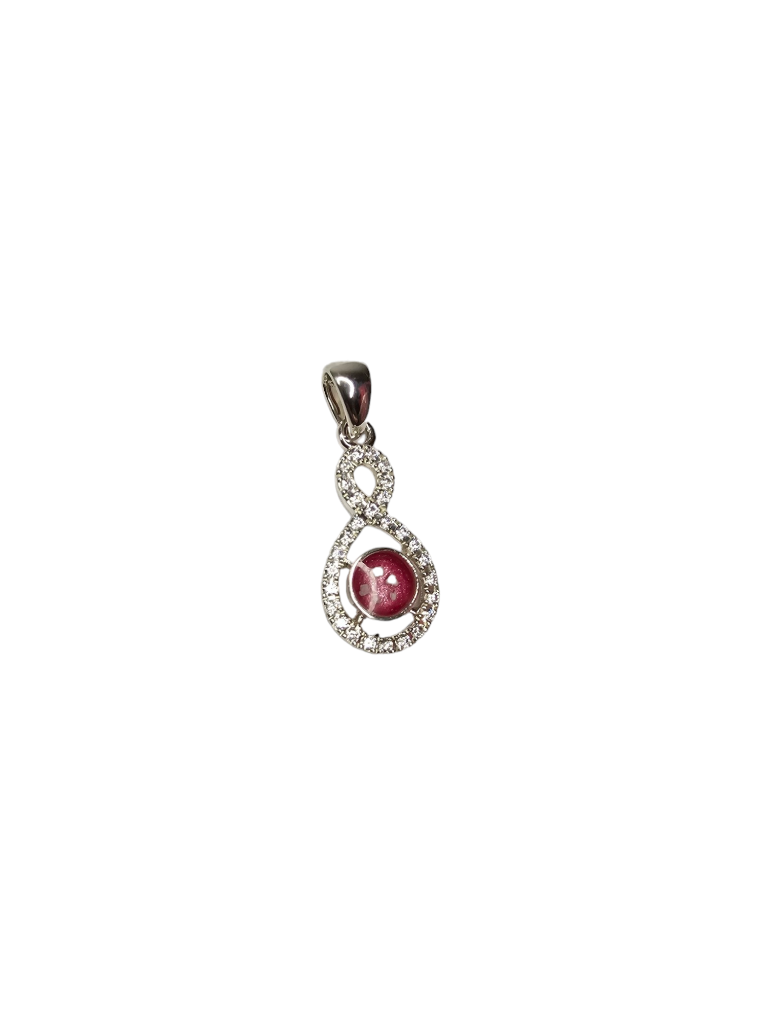 Cz Infinity Pendant Angel's Memorial Jewellery Ashes