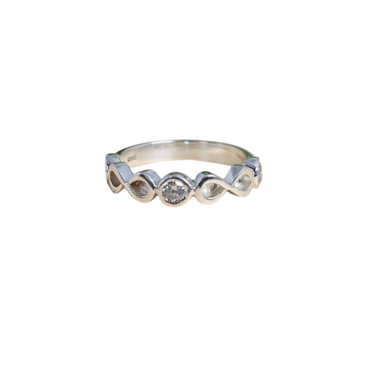 Double Infinity Band Ring Angel's Memorial Jewellery ashes fur hair breastmilk