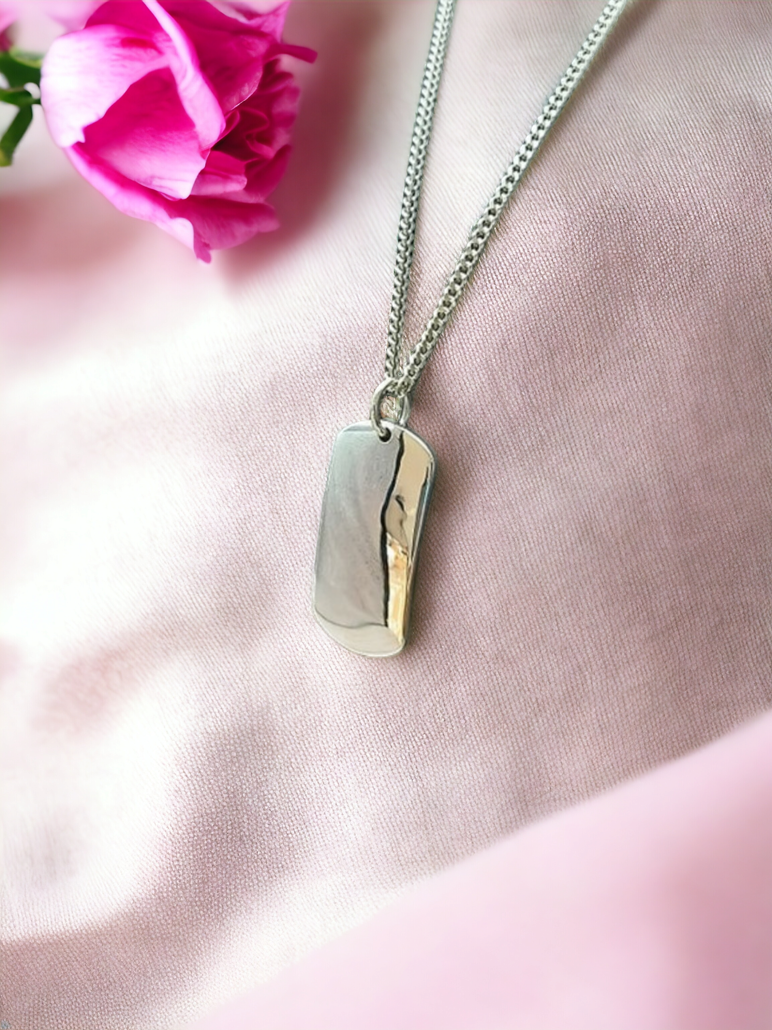 Engravable Dog Tag Pendant Angel's Memorial Jewellery