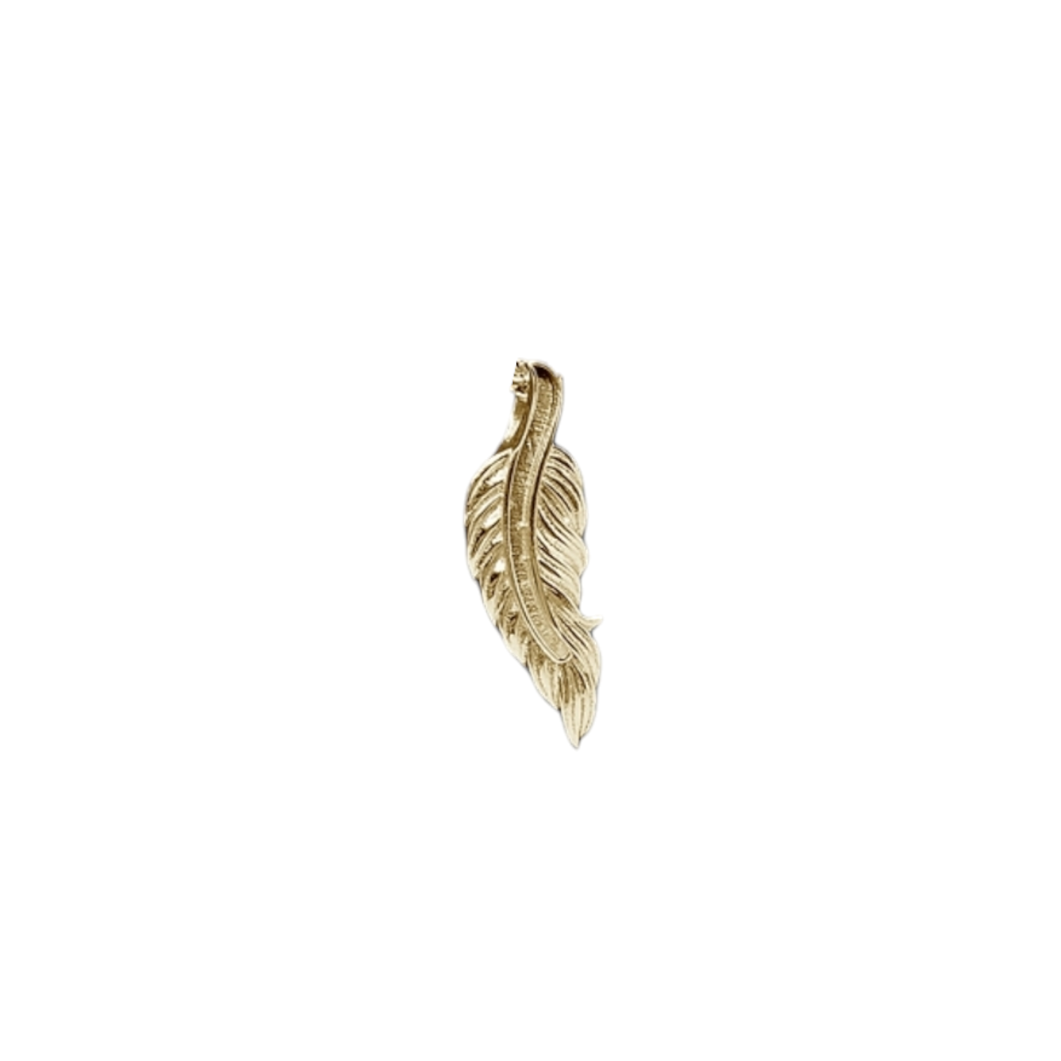 Gold Feather Pendant Angel's Memorial Jewellery ashes fur hair