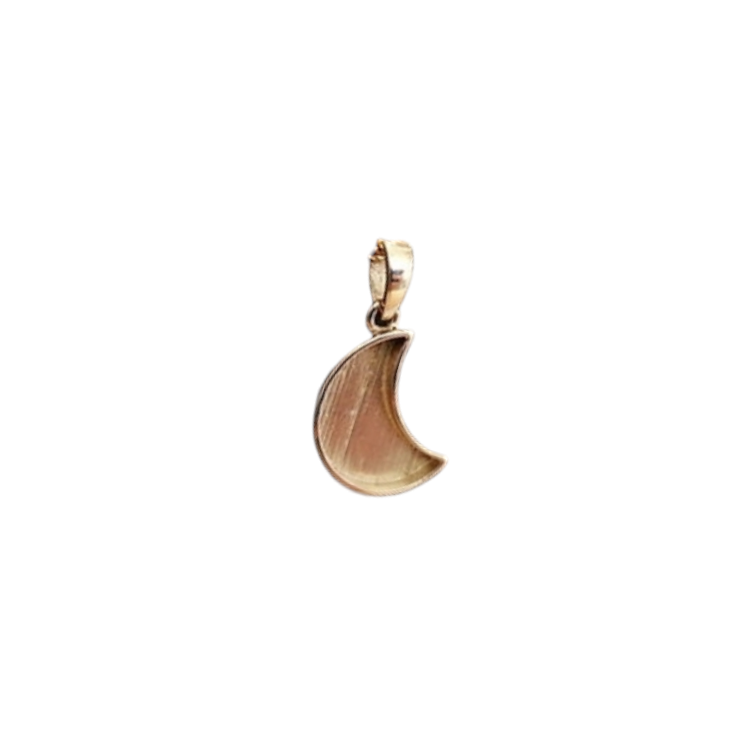 Gold Moon Pendant Angel's Memorial Jewellery ashes fur hair