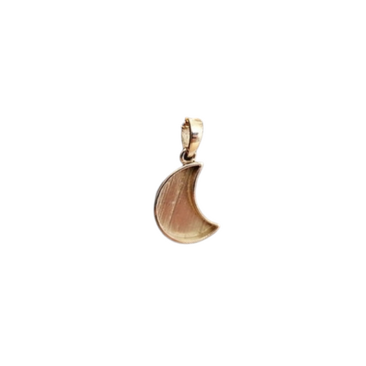 Gold Moon Pendant Angel's Memorial Jewellery ashes fur hair