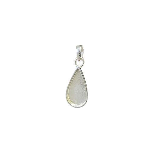 Gold Tear Drop Pendant Angel's Memorial Jewellery ashes fur hair