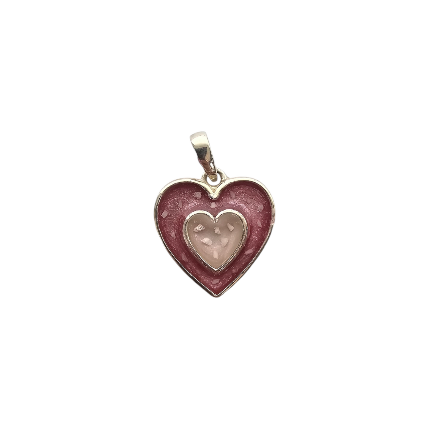 Heart Within A Heart Pendant Angel's Memorial Jewellery