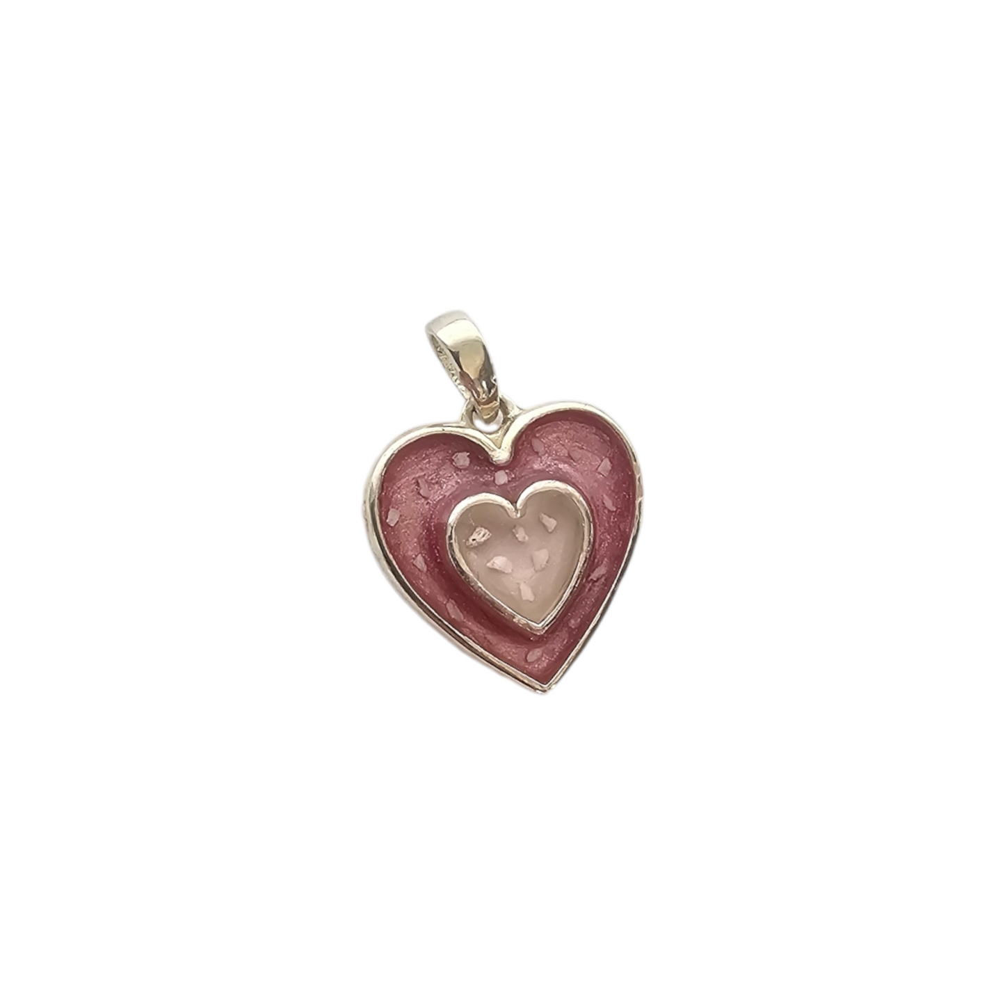 Heart Within A Heart Pendant Angel's Memorial Jewellery