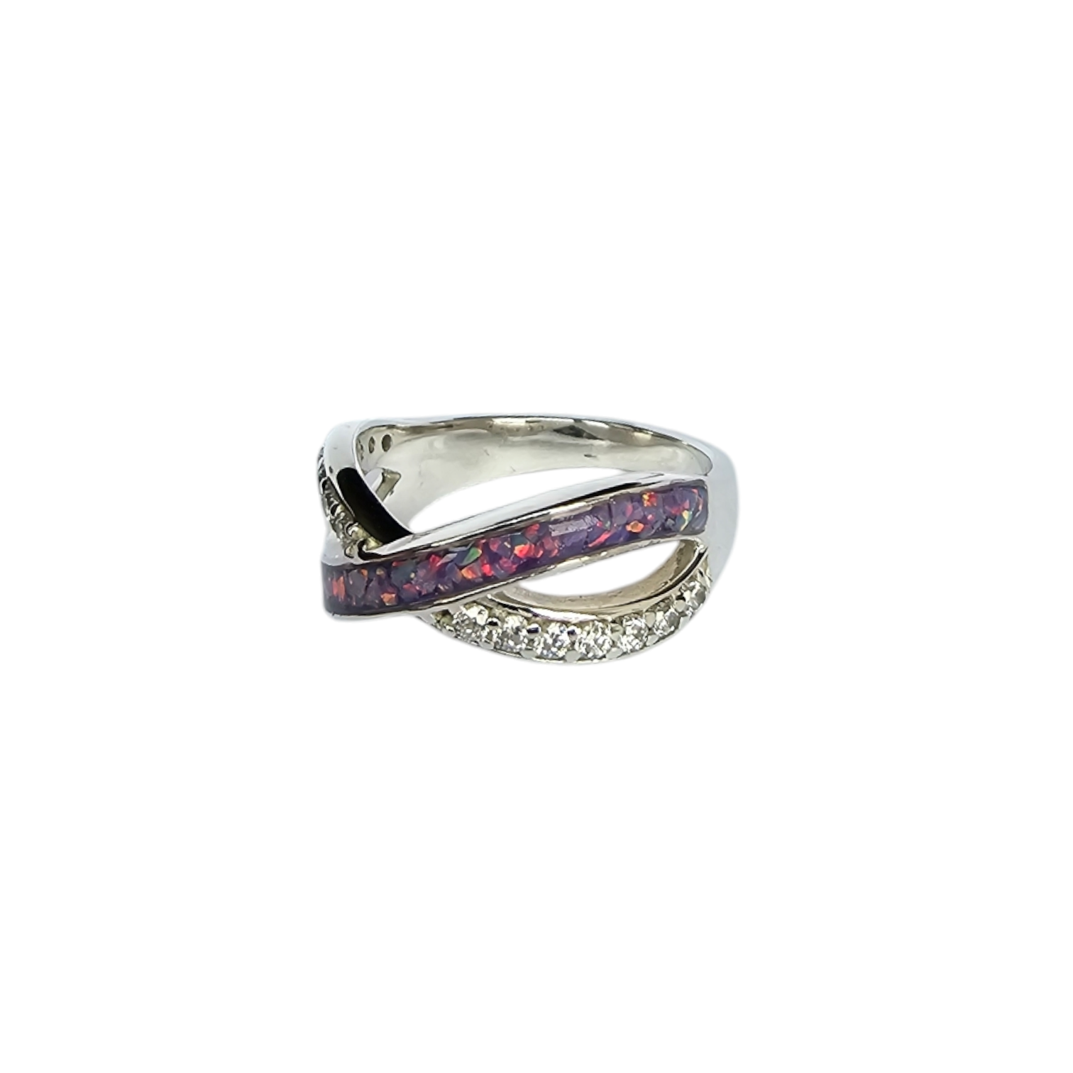 Infinity Wave Band Ring Angel's Memorial Jewellery Ashes Fur Hair Breastmilk