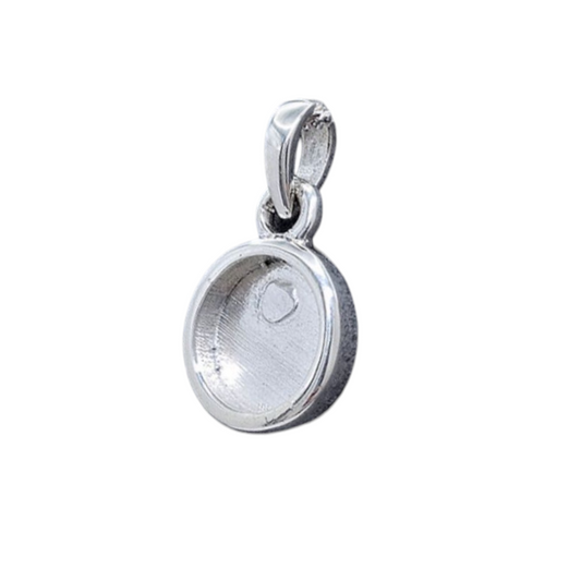 Thick Trim 12mm Round Pendant Angel's Memorial Jewellery ashes hair fur