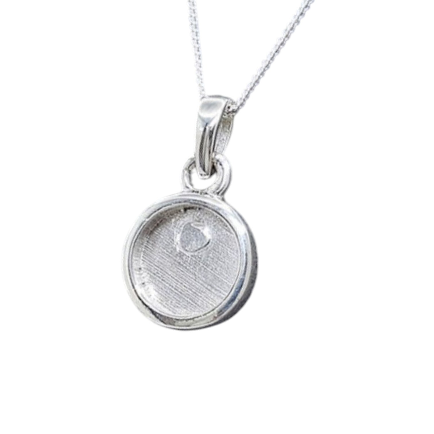 Thick Trim 12mm Round Pendant Angel's Memorial Jewellery ashes hair fur