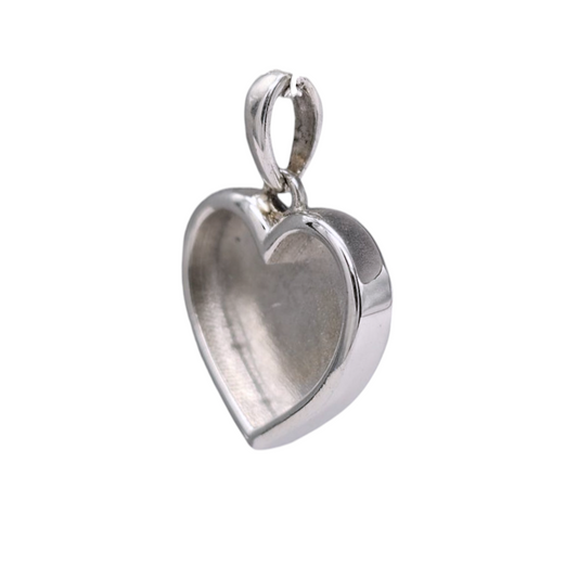 Thick Trim 16mm Heart Pendant Angel's Memorial Jewellery ashes hair fur